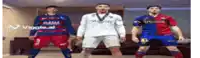 a group of soccer players are dancing in a living room