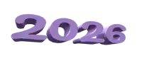 the year 2026 is displayed in purple letters on a white background