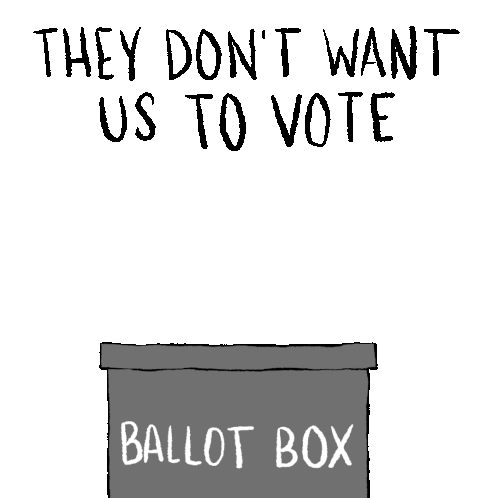 They Dont Want Us To Vote Ballot Box Sticker - They Dont Want Us To Vote Ballot Box Ballot Stickers