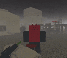 a building destroyer is flying through the air with a flame coming out of his mouth