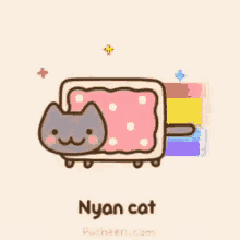 Nyan Cat Pusheen GIF - Nyan Cat Pusheen GIFs