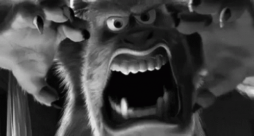black and white monsters inc gif