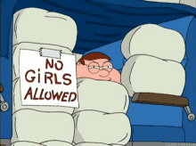 no girls allowed pillow fort