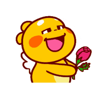 qoobee rose flower smile happy