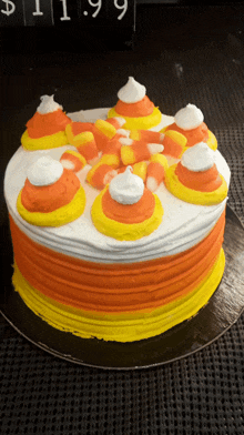 Candy Corn Cake Dessert GIF