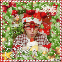 Good Morning Junhan GIF - Good Morning Junhan Merry Christmas GIFs