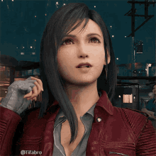 Red Jacket Starry Sky GIF - Red Jacket Starry Sky Red Eyes GIFs