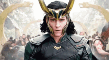 loki from avengers : age of ultron is wearing a helmet and armor .