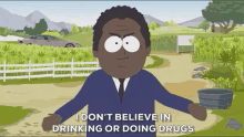 I Dont Believe In Drinking Or Doing Drugs Steve Black GIF - I Dont Believe In Drinking Or Doing Drugs Steve Black South Park GIFs