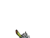 a cartoon illustration of a banana with gray hair and a dollar bill around his neck