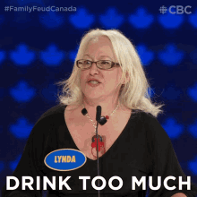 Drink Too Much Lynda GIF - Drink Too Much Lynda Family Feud Canada GIFs