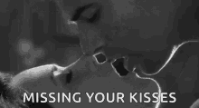 kiss love you bed black and white sexy