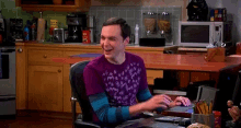 Sheldon Cooper Laugh GIF