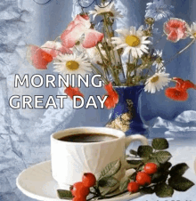 Morning Great Day Greetings GIF - Morning Great Day Greetings Flowers GIFs