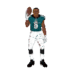 a drawing of a football player with the number 6 on his shirt