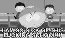 Fuck School GIF - Fuck School Cart Man South Park GIFs