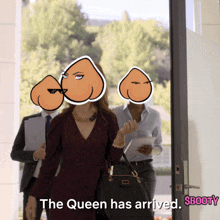 the queen has arrived booty is written on the bottom