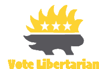 Vote Libertarian Sticker - Vote Libertarian Freedom Stickers