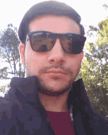a man wearing sunglasses and a black jacket