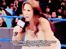 Mickie James Get In This Ring GIF - Mickie James Get In This Ring Wwe GIFs