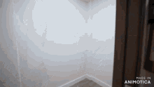 an empty closet with the words made in animatica on the bottom