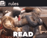 a screenshot of a video game with the words read at the top