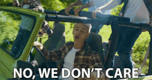 No We Dont Care Stephen Sharer GIF - No We Dont Care Stephen Sharer In My Jeep GIFs