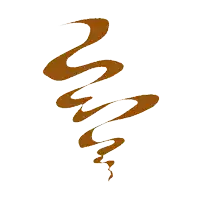 a brown swirl on a white background that looks like a river