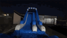 Inflatable Inflatable Water Slide GIF - Inflatable Inflatable Water Slide Night Swimming GIFs