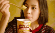 Yummy Soup  미즈하라 키코 미즈하라키코 GIF - Soup Kiko Mizuhara Ad GIFs