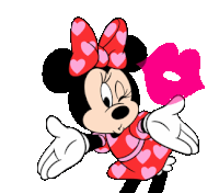 Minnie Mouse Kiss Sticker - Minnie Mouse Kiss Blow Kiss Stickers