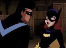 Batgirl Nightwing GIF - Batgirl Nightwing Poke GIFs