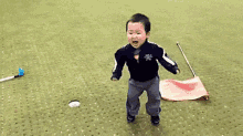kid a kid child mini golf golf