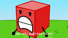 bfdi blocky angry did you just say that mad