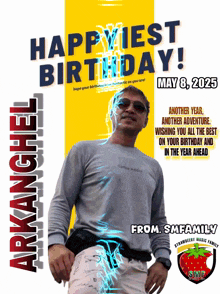a poster for arkanghel 's birthday on may 8th