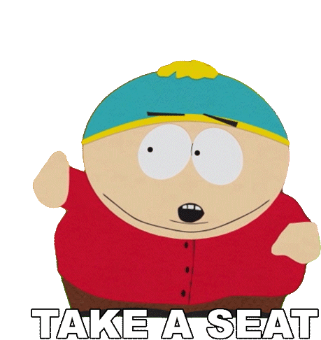 Take A Seat Eric Cartman Sticker - Take A Seat Eric Cartman South Park Stickers