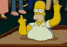 Homer Simpson Middle Finger GIF - Homer Simpson Middle Finger Fuck GIFs
