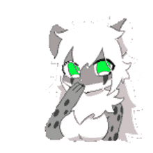changed leopard furries green eyes