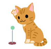 Ginger Cat Cat Toy Sticker