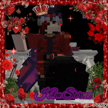 a picture of a minecraft character with a crown and the name kim storm on the bottom