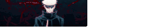 a red light is coming out of a person 's head in a dark room .