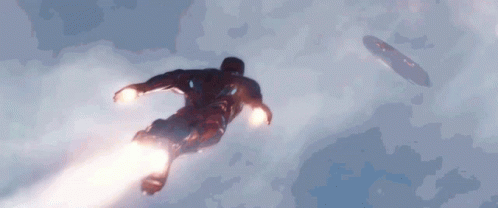 flying iron man animated gif