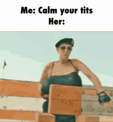 Calm Your Tits Tits GIF - Calm Your Tits Tits Boobs GIFs