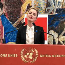 Amber Heard United Nations GIF - Amber Heard United Nations Human Rights Champion GIFs