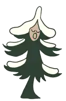 a cartoon illustration of a tree with a face on it