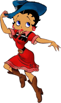 Cow Girls Party With The Family Betty Boop Sticker - Cow Girls Party With The Family Betty Boop She Is Looking Stickers