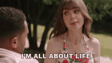 Im All About Life Emily Cooper GIF - Im All About Life Emily Cooper Lily Collins GIFs