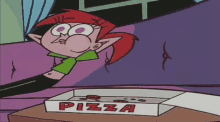 fairly odd parents pizza eating vicky relaxing