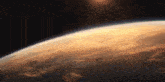 an artist 's impression of a space ship flying over the earth