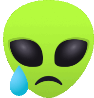 Teary Eyed Alien Sticker - Teary Eyed Alien Joypixels Stickers